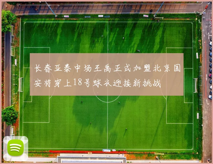 长春亚泰中场王禹正式加盟北京国安将穿上18号球衣迎接新挑战